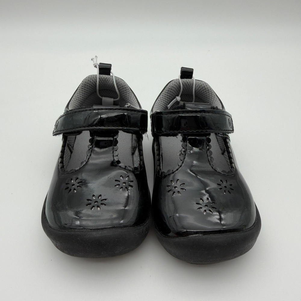 Stride Rite 360 Cheyenne Black Patent Mary Jane Shoes Girls Size 6M EUC
